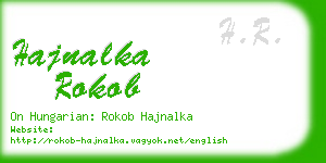 hajnalka rokob business card